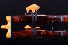 Honduran Rosewood Burl Native American Flute, Minor, Low C-4, #H21La